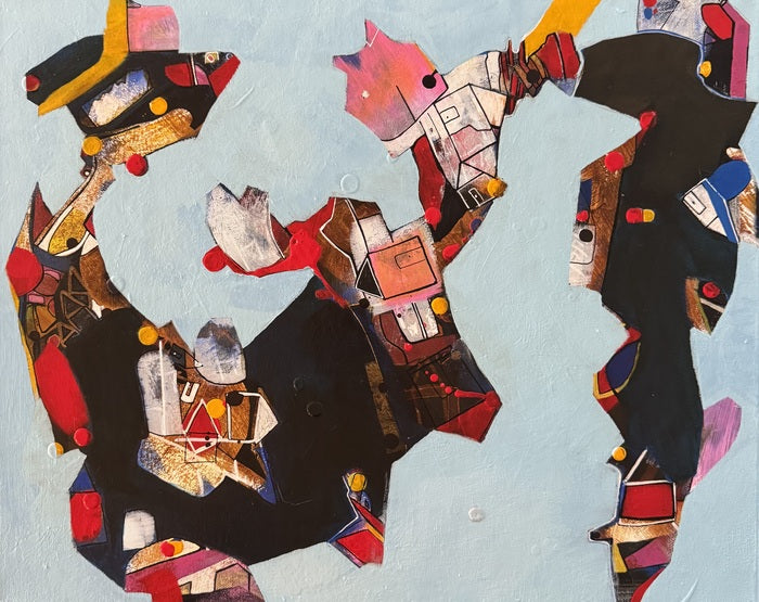 Disconnect the Dots, 2025, acrylic on canvas, 16 x 20 in. / 40.64 x 50.8 cm.