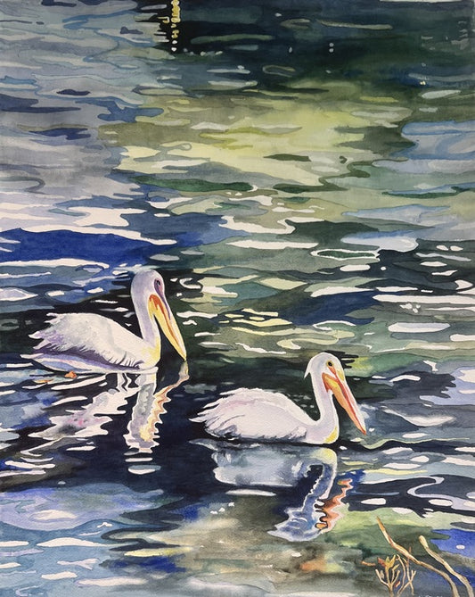 Almost Spring, 2025, watercolor, 28 x 22 in. / 71.12 x 55.88 cm.