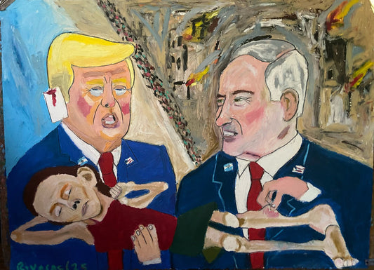 A Cruel Reality, 2025, oil and pastel, 30 x 22 in. / 76.2 x 55.88 cm.