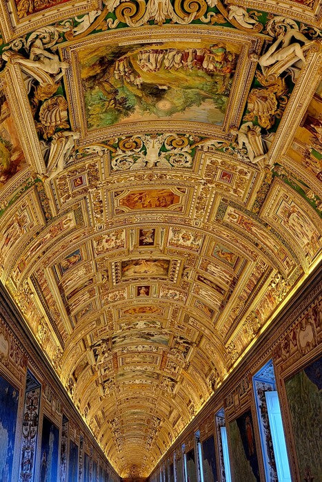 Uffizi Gallery Ceiling, Florence, 2024, photography, 16 x 12 in. / 40.64 x 30.48 cm.