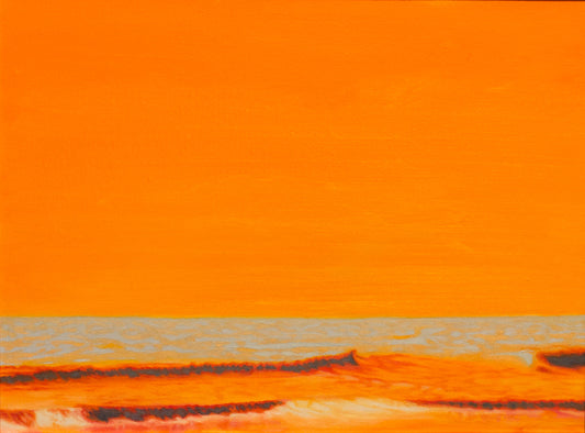 Ocean Break, 2023, oil paint, 12 x 16 in. / 30.48 x 40.64 cm.