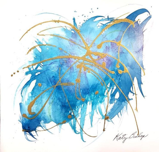 VIVA!, 2025, alcohol ink, 12 x 12 in. / 30.48 x 30.48 cm.