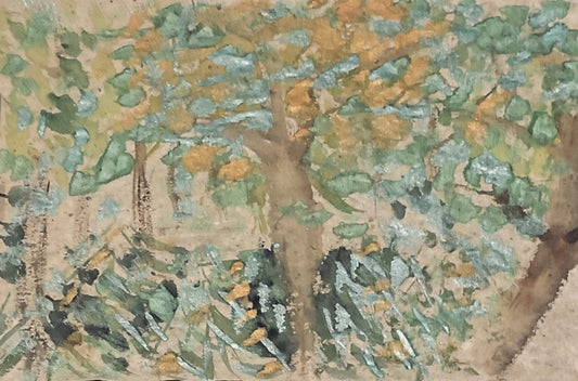 Whispers, 2025, mixed media, 12 x 12 in. / 30.48 x 30.48 cm.