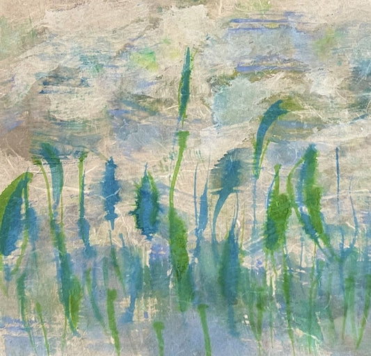 Wetland Veins, 2025, mixed media, 12 x 12 in. / 30.48 x 30.48 cm.