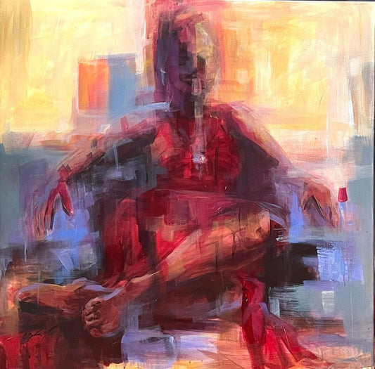 Blurry, 2024, acrylic, 30 x 30 in. / 76.2 x 76.2 cm.