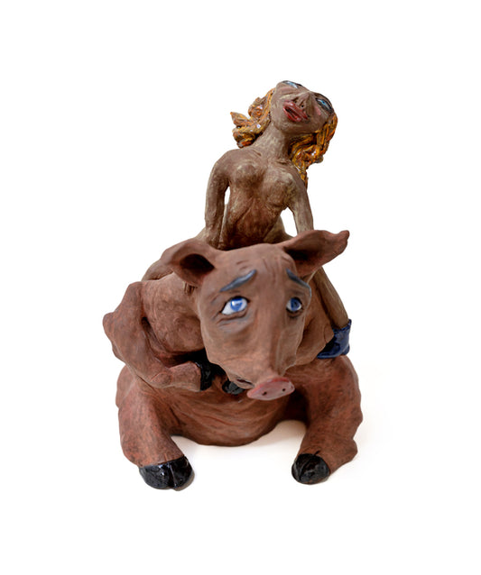 Full Moon, 2025, ceramics, 8.5 x 6 x 7.5 in. / 21.59 x 15.24 x 19.05 cm.