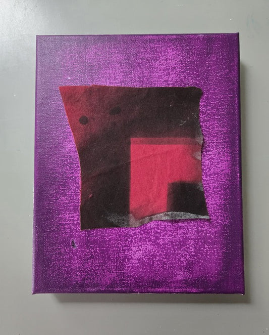 Destruction, 2025, mixed media/paint, 10 x 8 in. / 25.4 x 20.32 cm.