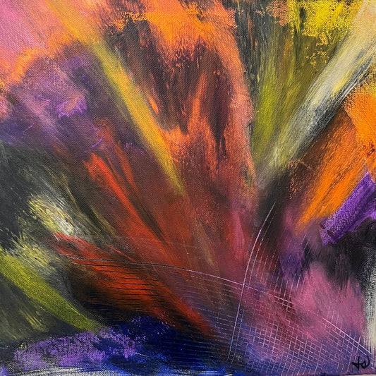 Energy, 2025, acrylic, 12 x 12 in. / 30.48 x 30.48 cm.