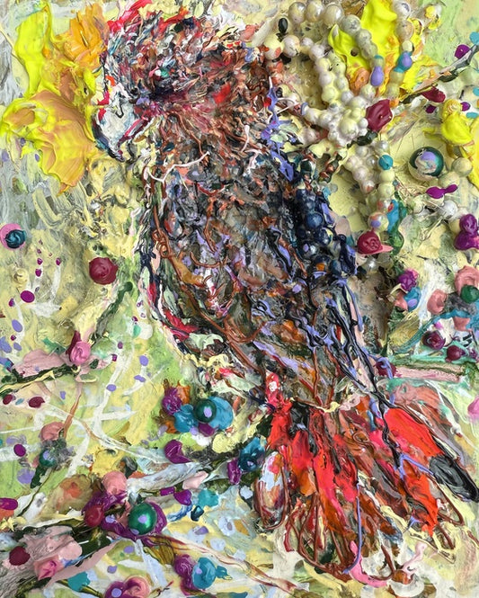 Clovis, 2025, mixed media, 10 x 8 in. / 25.4 x 20.32 cm.