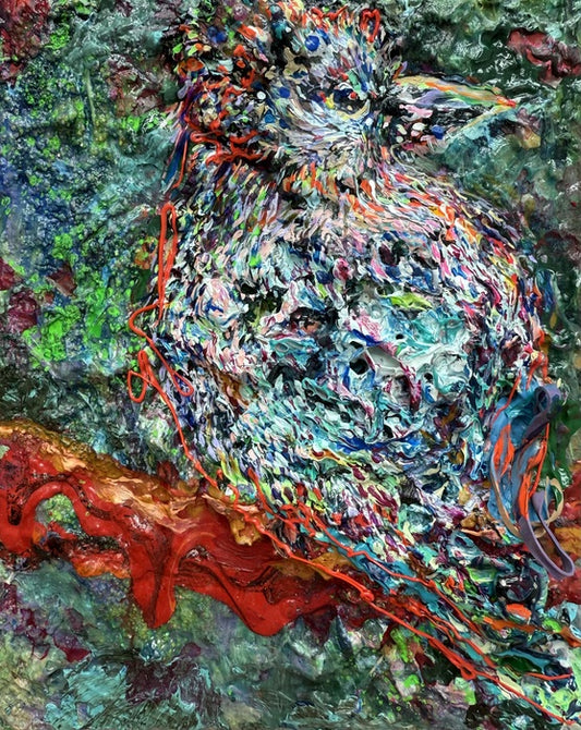 Freya, 2025, mixed media, 10 x 8 in. / 25.4 x 20.32 cm.