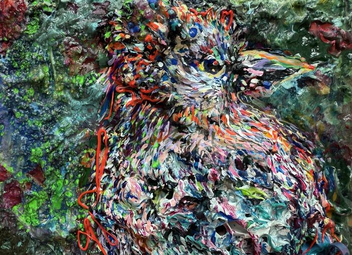 Freya, 2025, mixed media, 10 x 8 in. / 25.4 x 20.32 cm.