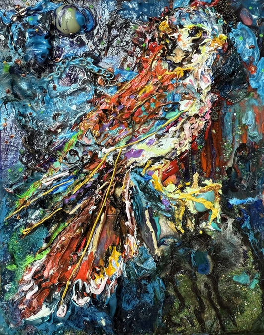 Lawrence, 2025, mixed media, 10 x 8 in. / 25.4 x 20.32 cm.