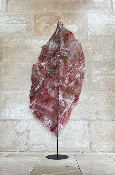 Spolia 01(in Carnazione series), 2025, mixed media, 176 x 70 x 15 cm. / 69 x 27 x 5 in.
