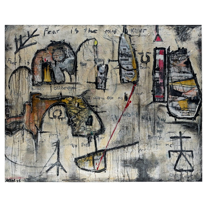 It Won't Eat You, 2025, mixed media, 48 x 60 in. / 121.92 x 152.4 cm.