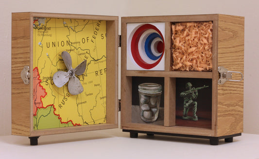 The Czar's Challenge, 2024, mixed media, 16 x 32 in. / 40.64 x 81.28 cm.
