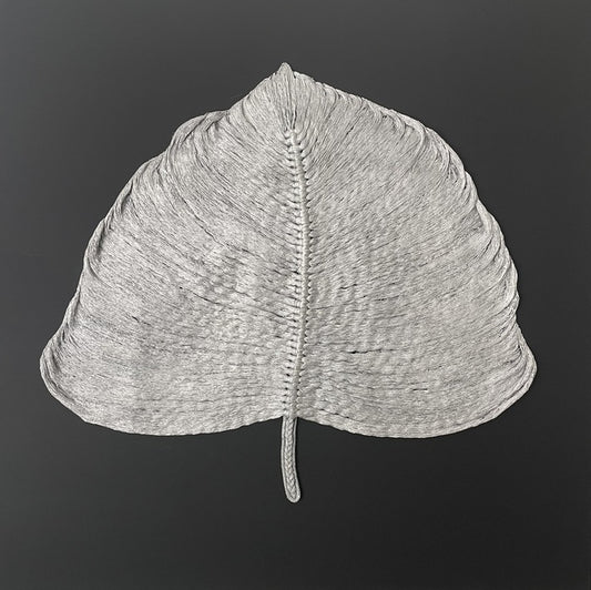 Silver Leaf, 2025, mixed media, 35 x 35 in. / 88.9 x 88.9 cm.
