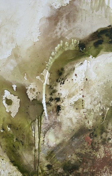 The Beginnings No.2, 2023, acrylic and ink on canvas, 36 x 24 in. / 91.44 x 60.96 cm.