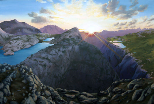 Alpen Glow, 2022, acrylic, 60 x 44 in. / 152.4 x 111.76 cm.