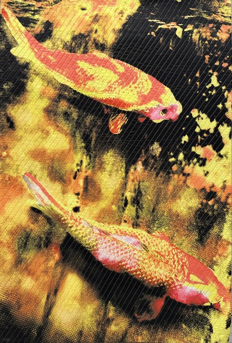 Saga, 2025, art quilt, 38 x 27 in. / 96.52 x 68.58 cm.