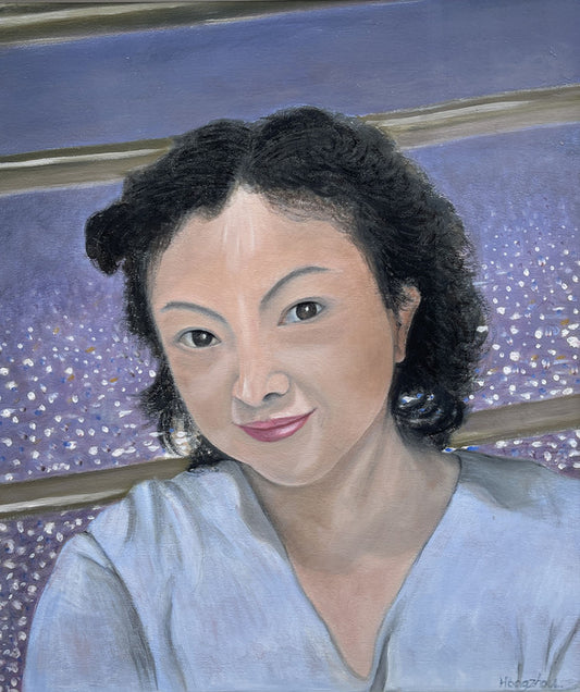 Joyful, 2024, oil and acrylic on paper, 25 x 23 in. / 63.5 x 58.42 cm.