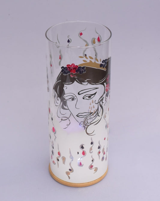 Hecate, 2025, glass lamp, 10 x 4 x 4 in. / 25.4 x 10.16 x 10.16 cm.