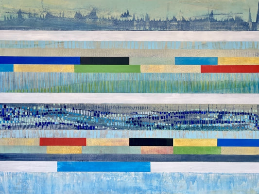 Scenic Divide, 2025, oil on panel, 36 x 48 in. / 91.44 x 121.92 cm.