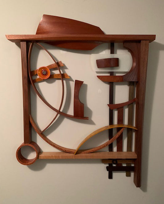 The Philosopher, 2025, wood, 28 x 34 in. / 71.12 x 86.36 cm.