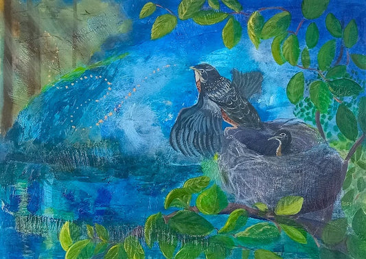 Dare to be First, 2024, mixed media, 20 x 28 in. / 50.8 x 71.12 cm.