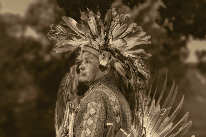 His Ceremonial Best, 2025, archival gold tone print, 16 x 24 in. / 40.64 x 60.96 cm.