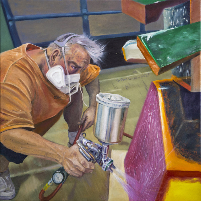 Spray Dance, 2025, oil on canvas, 30 x 30 in. / 76.2 x 76.2 cm.