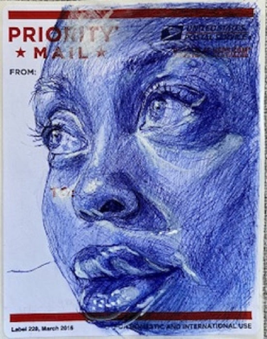 Cold World #4, 2025, mixed media, 5.5 x 4.25 in. / 13.97 x 10.79 cm.