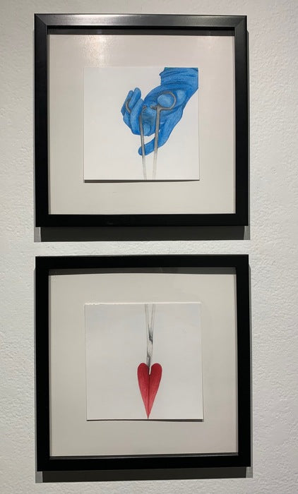 Heart Undone, 2024, paper and colored pencil, 111 x 11 in. / 281.94 x 27.94 cm.