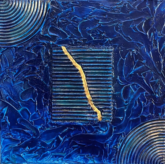 Better Together: Kintsugi, 2025, mixed media, 12 x 12 in. / 30.48 x 30.48 cm.