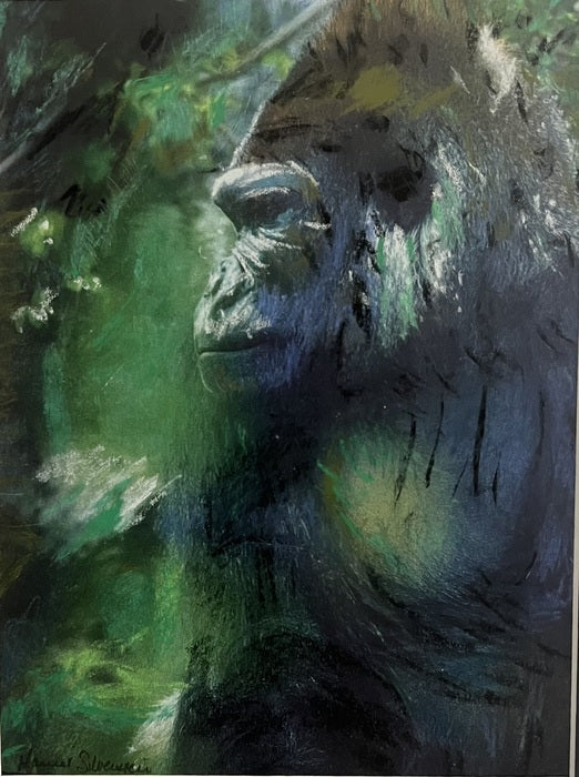 The Great and Mighty Ape, 2020, mixed media on paper, 8 x 11 in. / 20.32 x 27.94 cm.