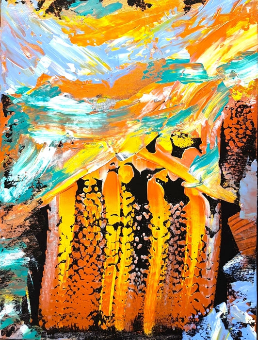 Life or Something, 2025, mixed media, 20 x 16 in. / 50.8 x 40.64 cm.