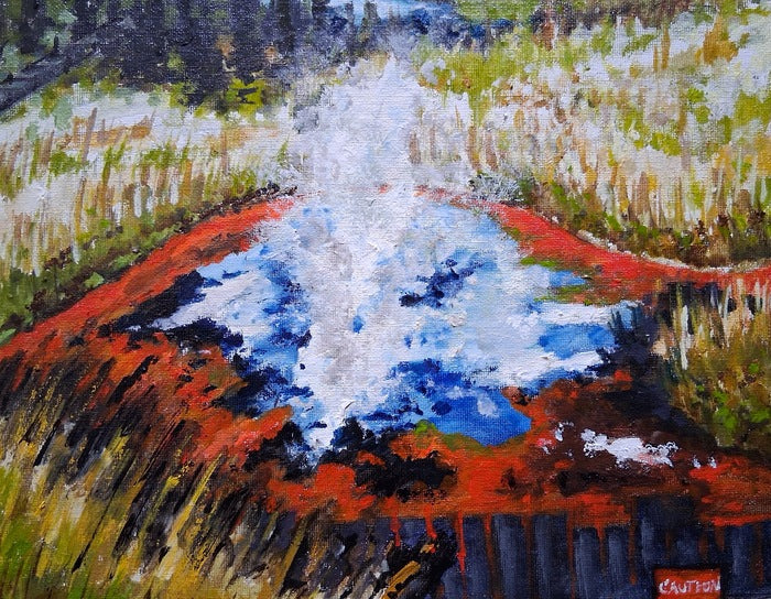 Terrace Spring, 2025, oil on canvas board, 11 x 14 in. / 27.94 x 35.56 cm.