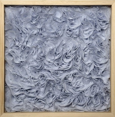 No. 1.719.5_RSV [ N ], 2025, ripstop vinyl on wood, 19 x 19 in. / 48.26 x 48.26 cm.