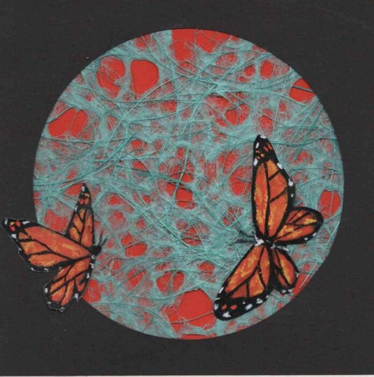 Butterflies, 2025, mixed media, 6 x 6 in. / 15.24 x 15.24 cm.