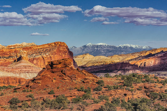 Water Pocket Fold and the Henry Mountains, 2025, archival print, 16 x 24 in. / 40.64 x 60.96 cm.