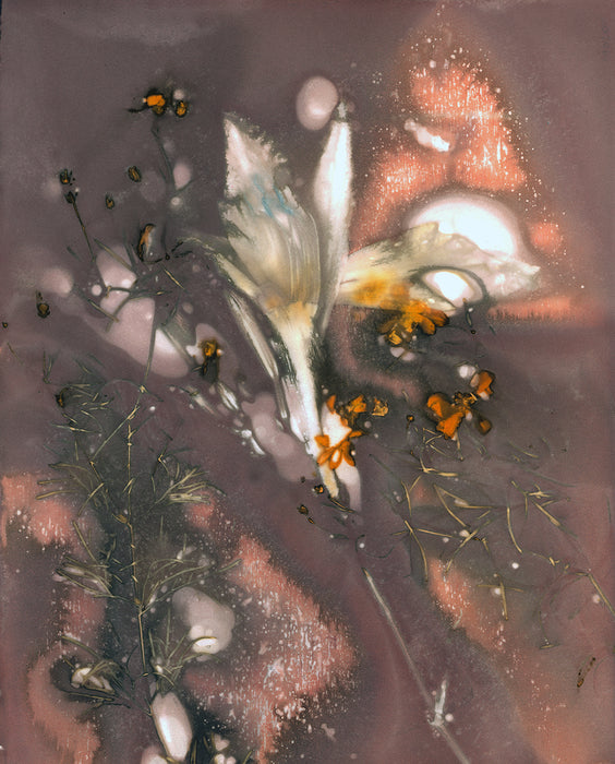 Weir Farm Flowers, 2025, mixed media, 10 x 13 in. / 25.4 x 33.02 cm.