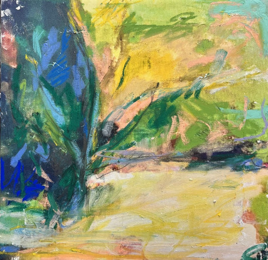 Fan Palm, 2022, oil on canvas, 12 x 12 in. / 30.48 x 30.48 cm.