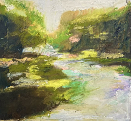 Corner Path 2, 2024, oil on canvas, 12 x 12 in. / 30.48 x 30.48 cm.