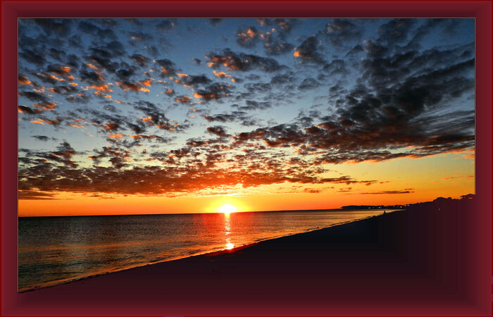 Alligator Point Sunset #1, 2025, digital photographic art print, 28 x 18 in. / 71.12 x 45.72 cm.
