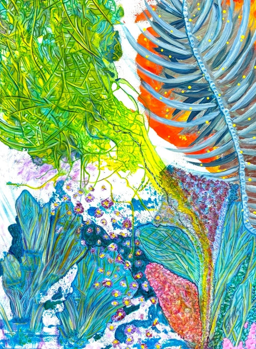 SMILE, 2025, acrylic on canvas, 48 x 24 in. / 121.92 x 60.96 cm.