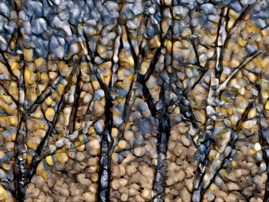 Fragmented Swamp Pulse, 2025, mixed media, 20 x 16 in. / 50.8 x 40.64 cm.