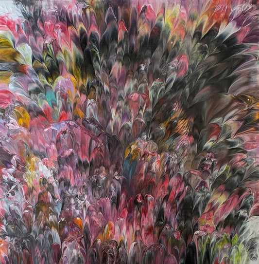 Velvet Abyss, 2025, acrylic on canvas, 12 x 12 in. / 30.48 x 30.48 cm.