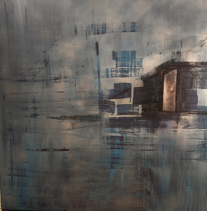 Threshold, 2025, acrylic and spray paint, 36 x 36 in. / 91.44 x 91.44 cm.