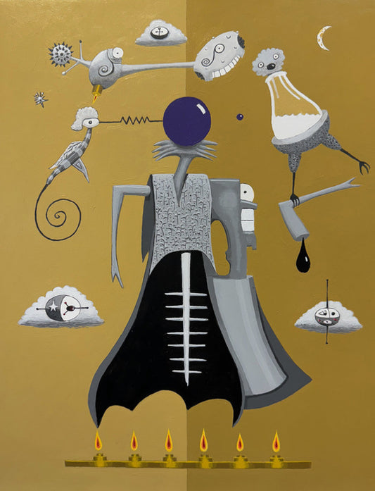 Fugitive, 2025, acrylic, 14 x 11 in. / 35.56 x 27.94 cm.