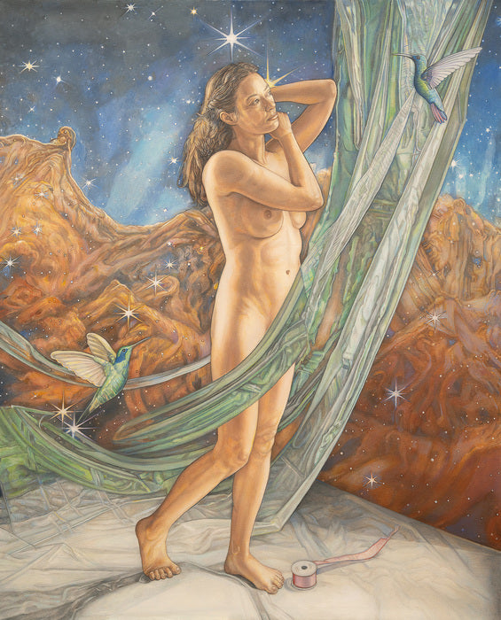 Nebula Dreams Two, 2025, oil, 43 x 35 in. / 109.22 x 88.9 cm.