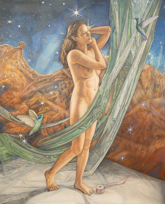 Nebula Dreams Two, 2025, oil, 43 x 35 in. / 109.22 x 88.9 cm.